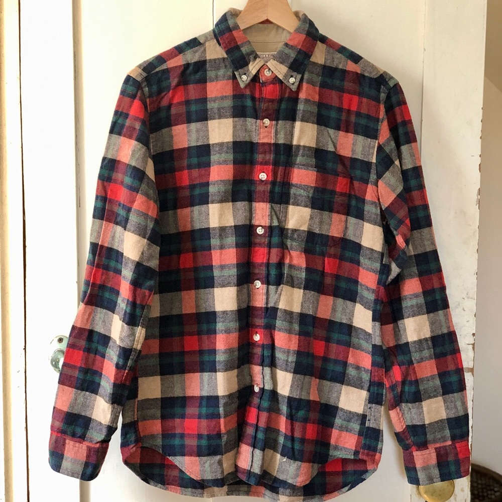 J. Crew Wallace & Barnes plaid flannelbutton down shirt S